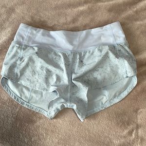 lululemon speed up shorts 2.5”, marble blue